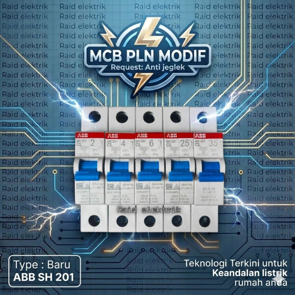 Mcb modif abb sh201 mcb modif anti jeglek mcb modif 1phase