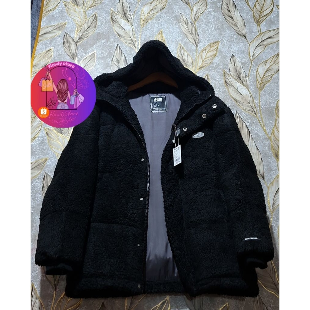 Bulang Super Gembul Sherpa Black Jaket winter Brand