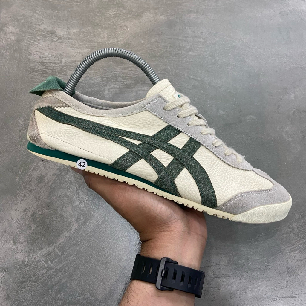 [Size 42.5] Rare Onitsuka Tiger Mexico 66 Leather ‘Mid Grey Pine Tree’ 1183A201-020y Second Original