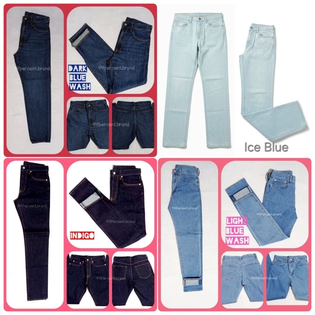 Sisa Ekspor Celana Jeans Pria GU by Uniqlo Slim Fit