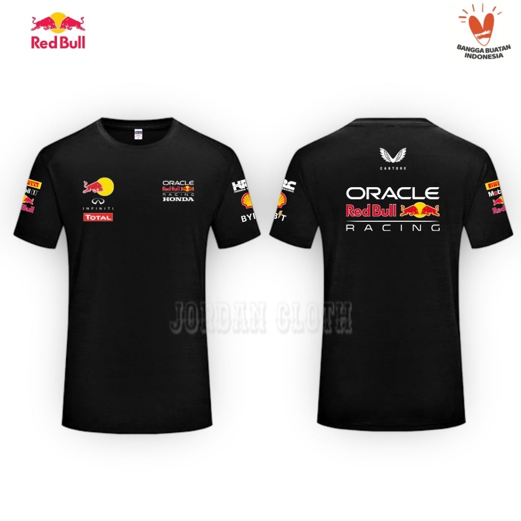 Tshirt Baju Kaos Team Oracle Red Bull Racing F1