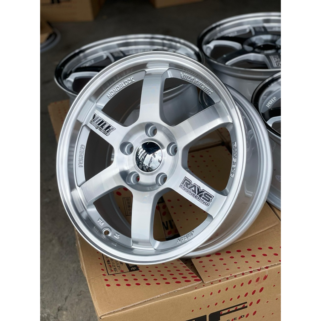 TE37 ring 16 pcd 5x114 full polis baru