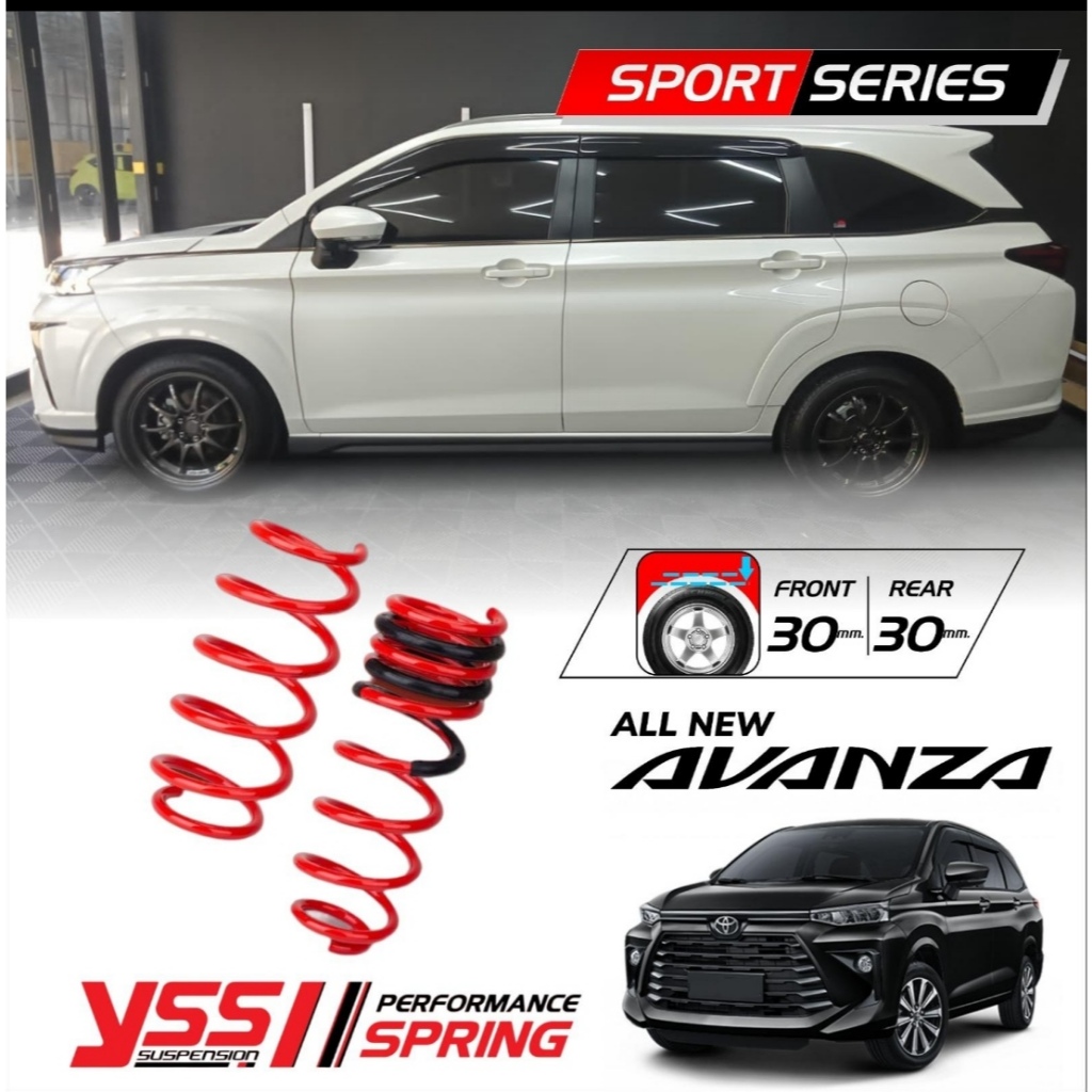 LOWERING KIT SPRING PERR CEPER YSS TOYOTA AVANZA VELOZ XENIA 2022+ ORIGINAL BERKWALITAS