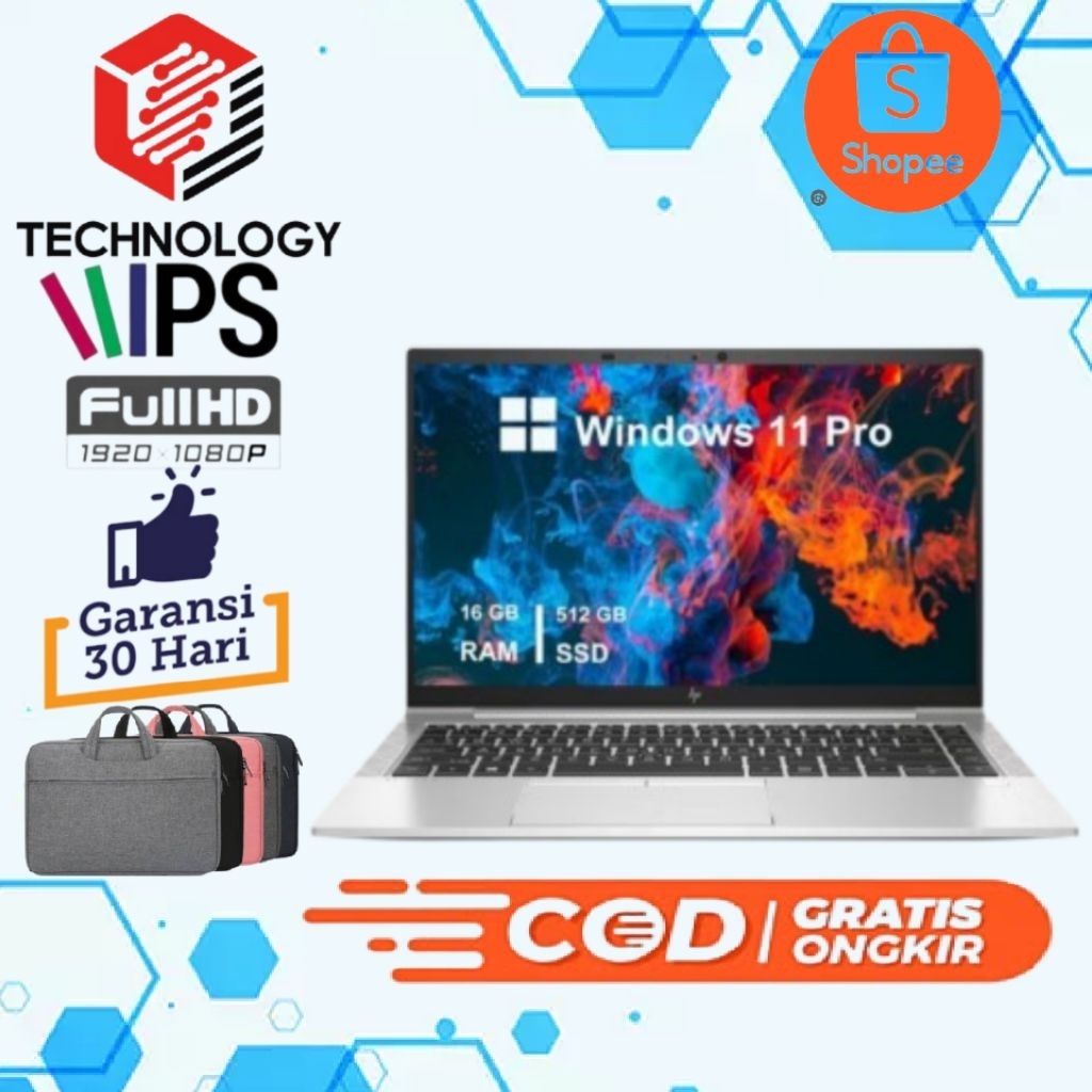 Laptop HP Probook 440 G7 Core i5 Gen 10 Ram 16GB SSD 512GB Touchscreen Mulus