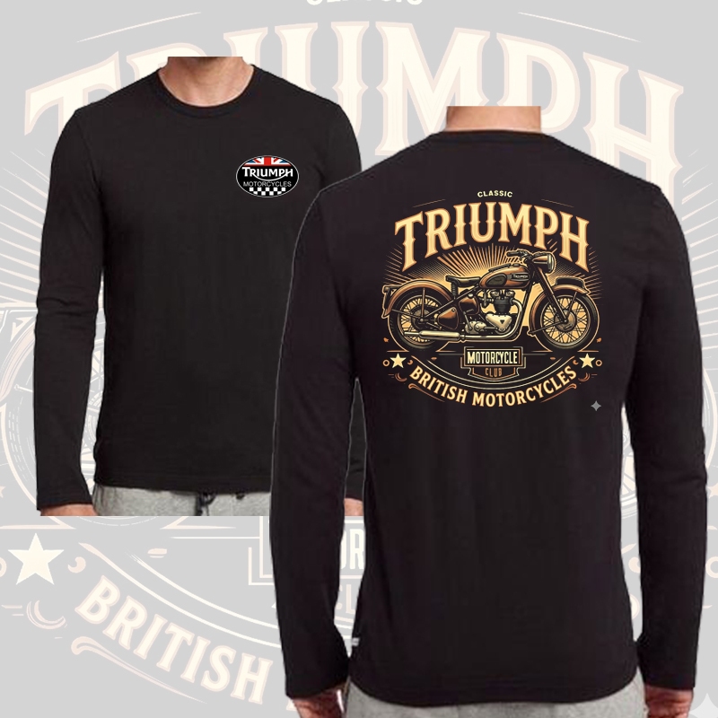 kaos triump motorcycle / kaos motor biker / kaos brotherhood / kaos pria