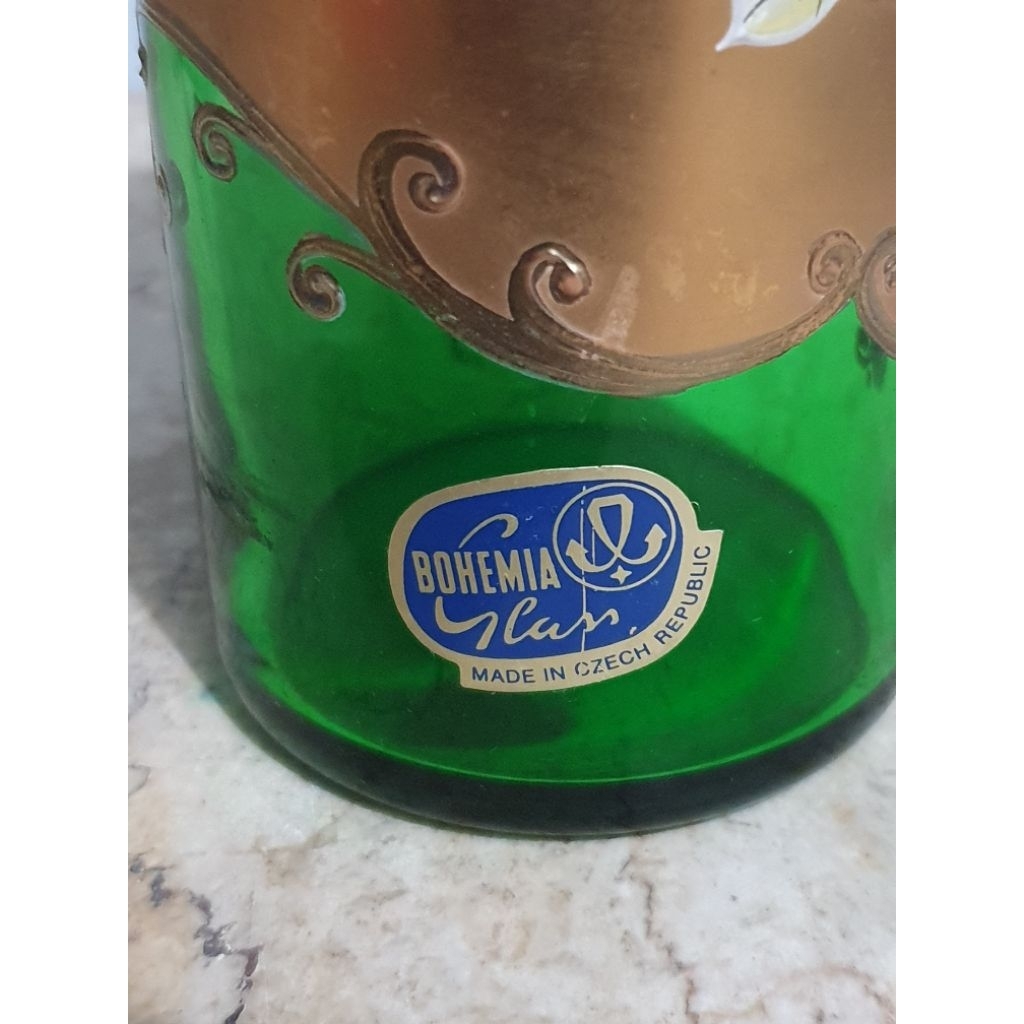 botol kristal bohemia antik