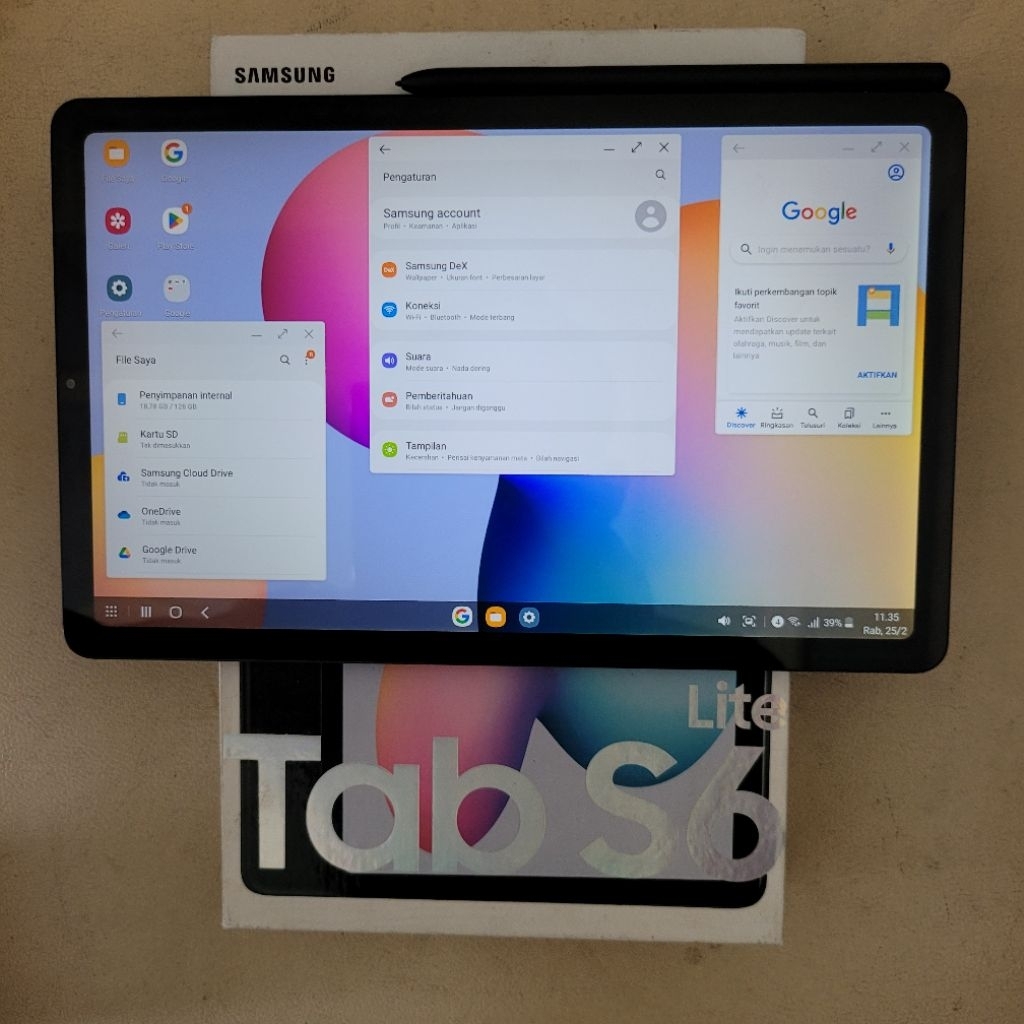 Samsung Tab S6 Lite Versi Kartu SIM 4g & Wifi Resmi Indoneia