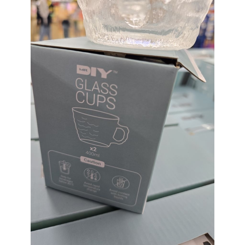 jastip mr DIY - Glass cup / gelas kaca
