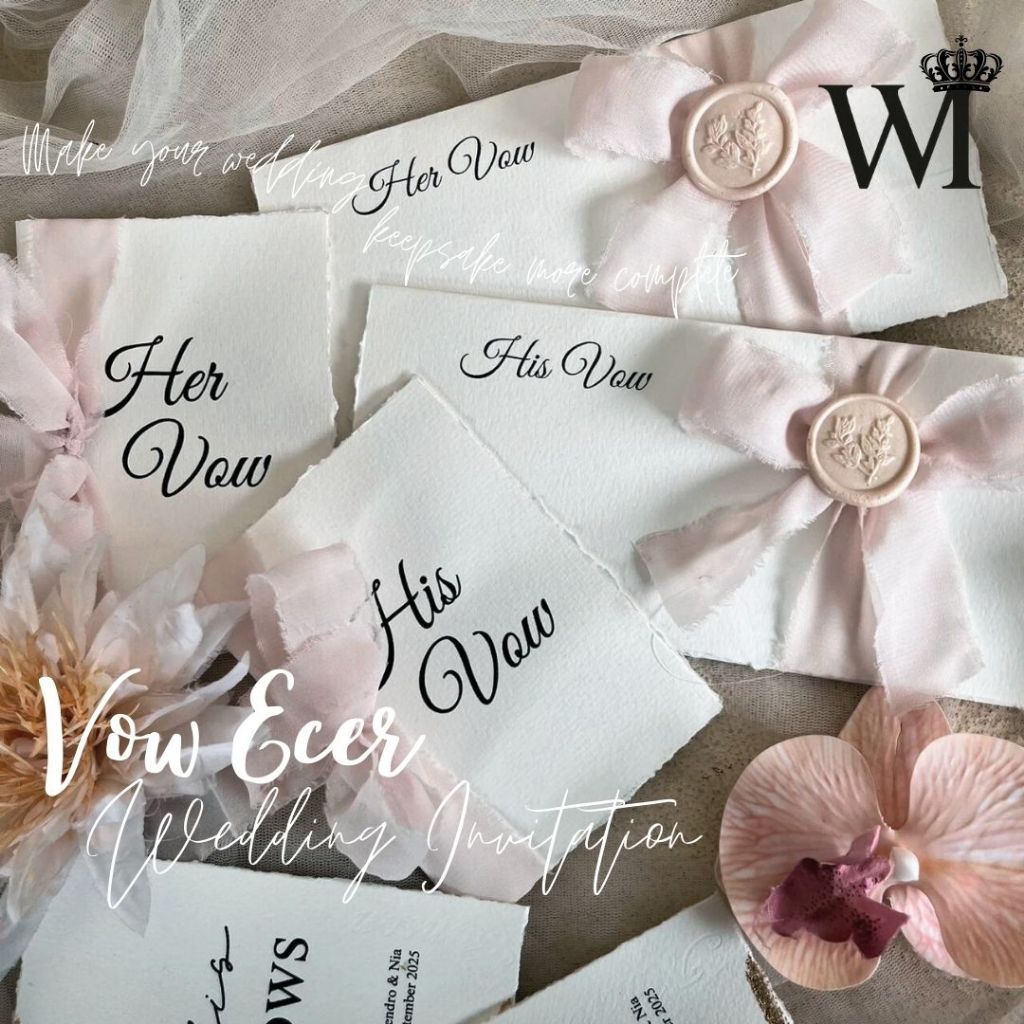 2PCS Wedding Vows Book Vow Custom Wedding Vow Simple Vows Wedding Keepsake Vow Murah Vow Wedding Kee