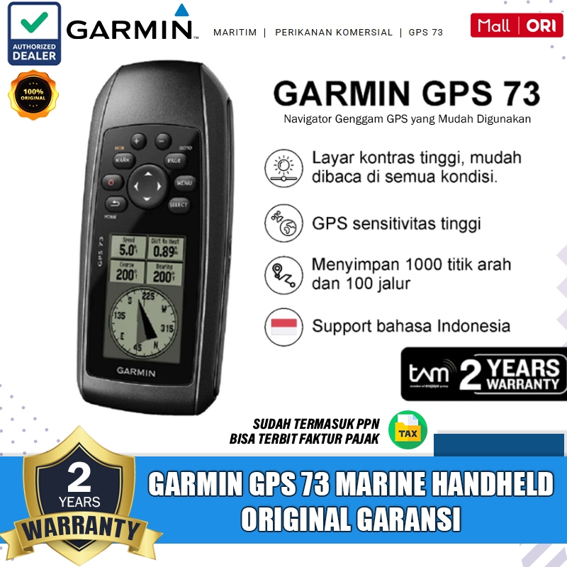 GARMIN Gps 73 GPS73 Handheld Waypoint Bahasa Indonesia Garmin Gps 73 Indonesia Garansi Resmi