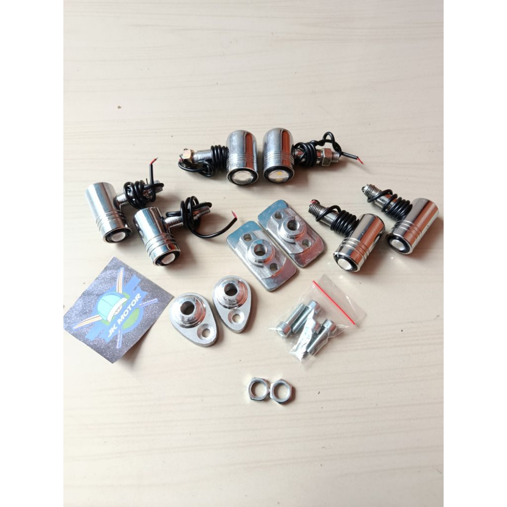 Lampu Sein LED Crom Stenlish Universal Riting CB GL Set Manisan CB Manisan GL