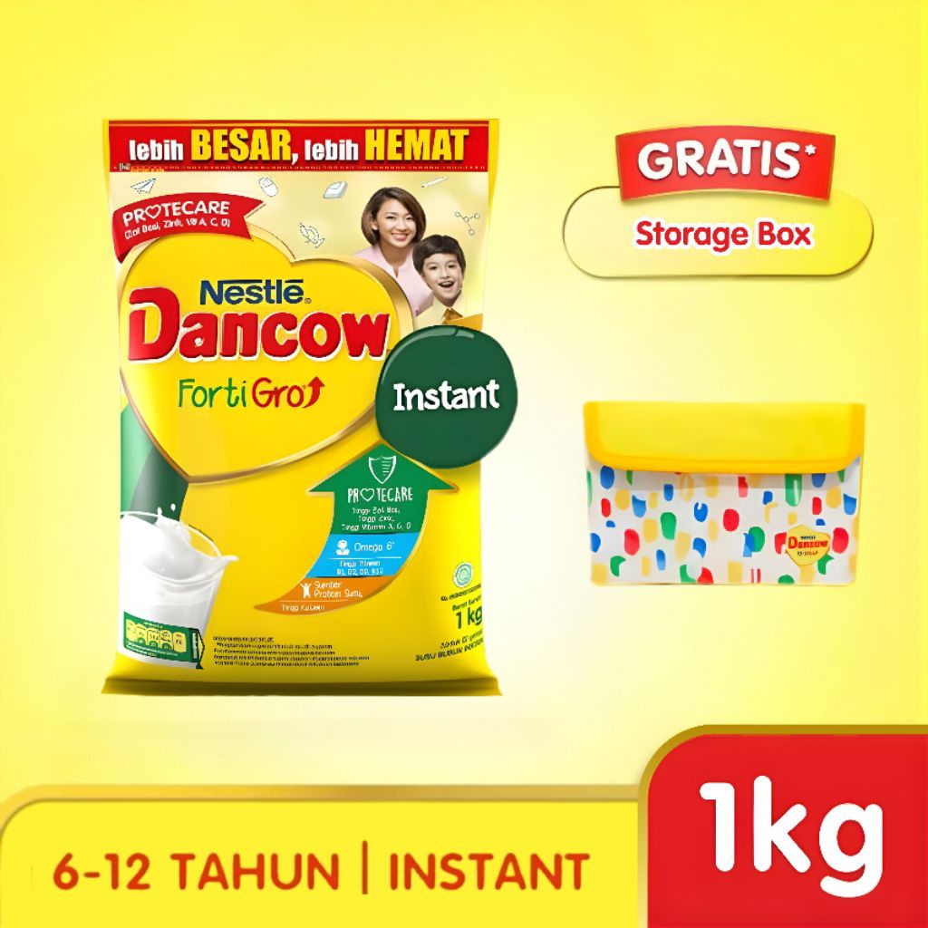 Free Storage Box Dancow Fortigro Rasa Instant 1 Kg Instan 1Kg Rasa Vanilla Susu Bubuk Dancow 1 Kilog