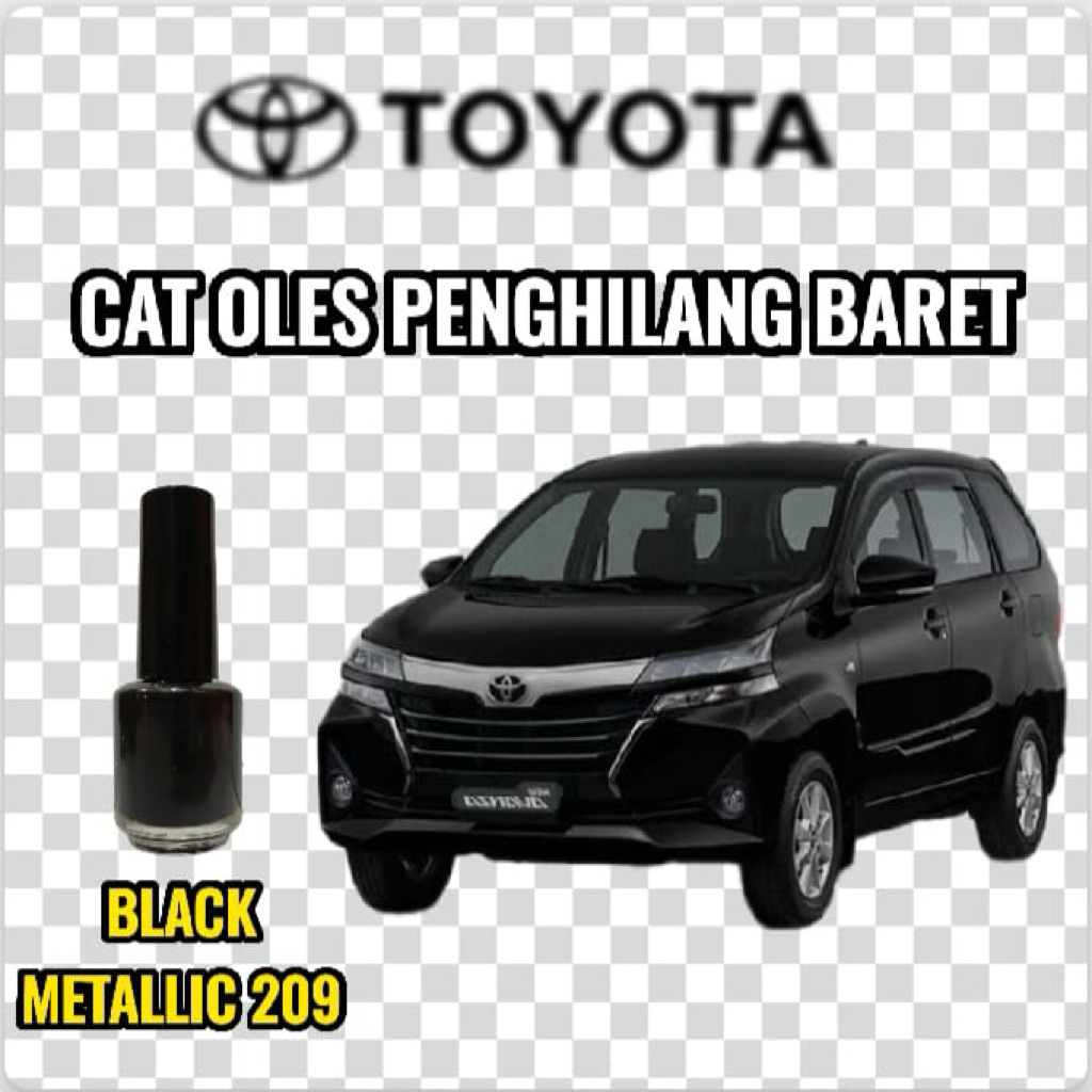 CAT OLES PENGHILANG BARET PERMANEN MOBIL TOYOTA AVANZA HITAM BLACK METALLIC 209 ALL NEW