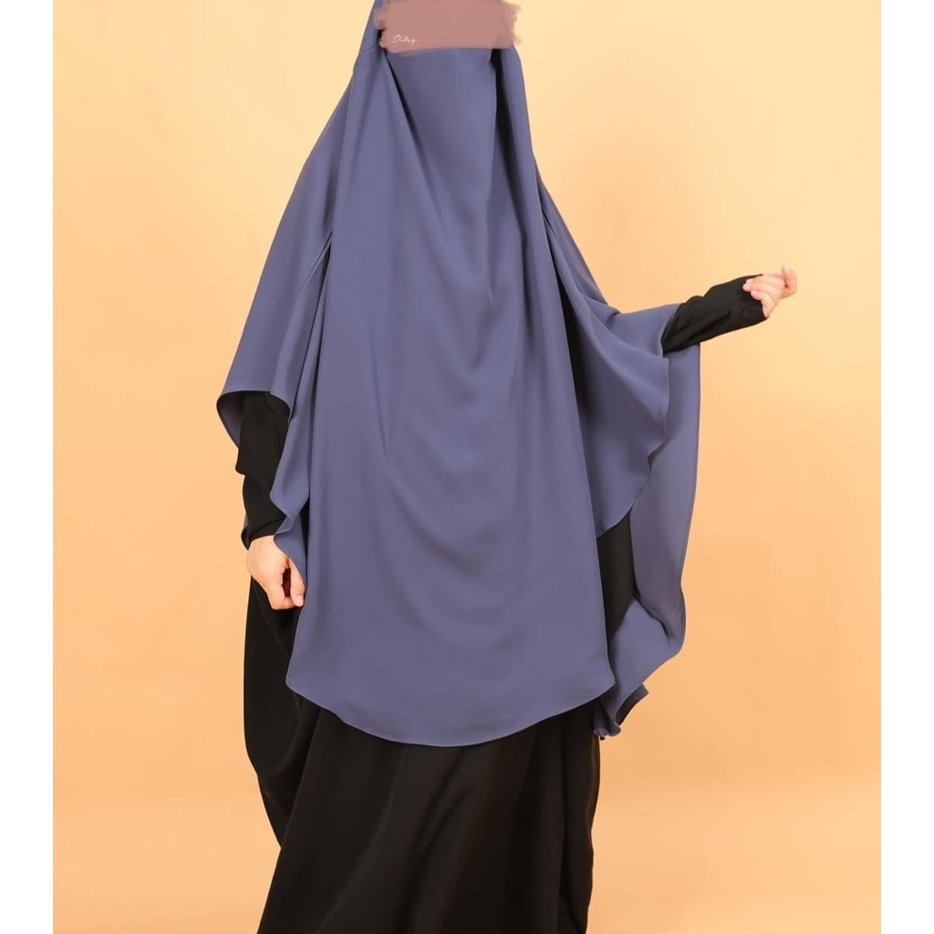 Ditsy French Khimar Rawda Denim - PL