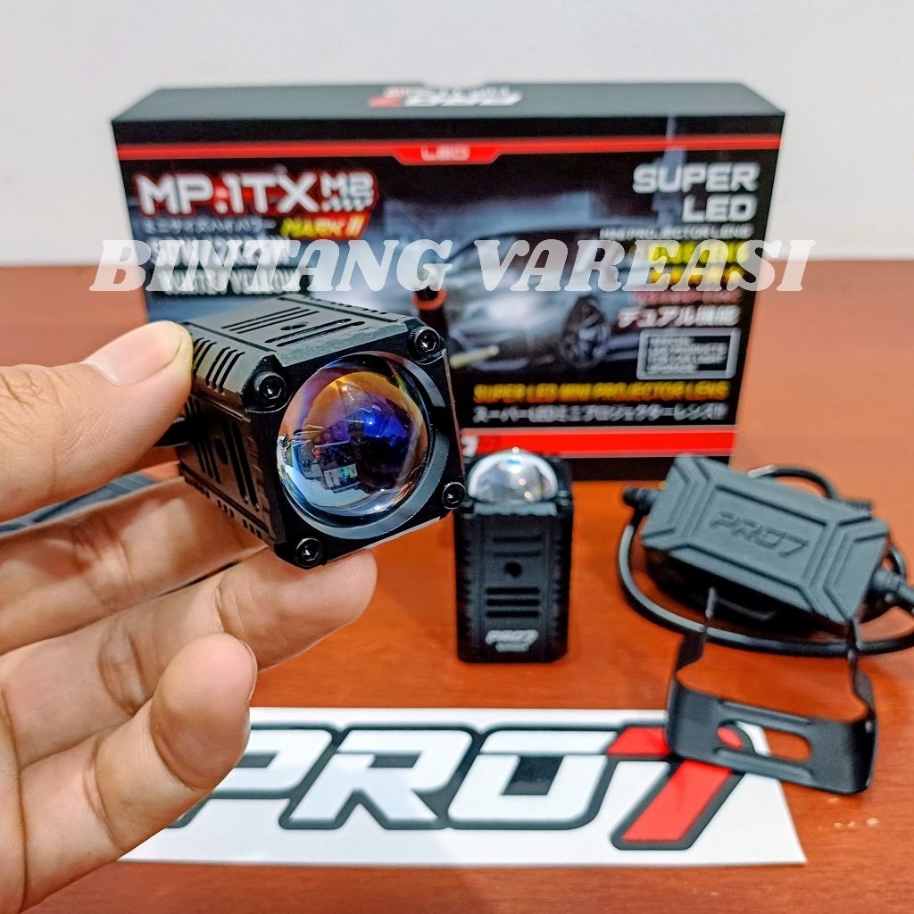 PRO7 MP1TX-M2 | MINI LASER 50W LENSA BLUE LENS SUPER TERANG LAMPU KABUT MOTOR MOBIL