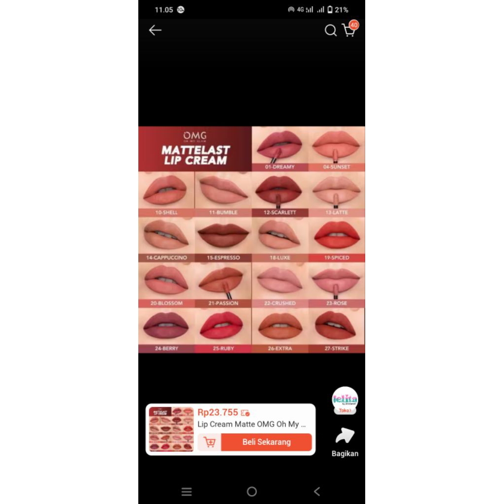 OMG lipstick matte last