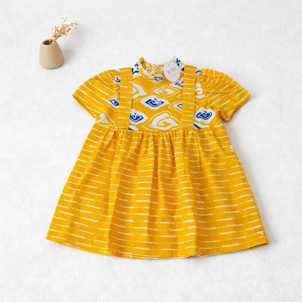 Batik couple anak warna kuning