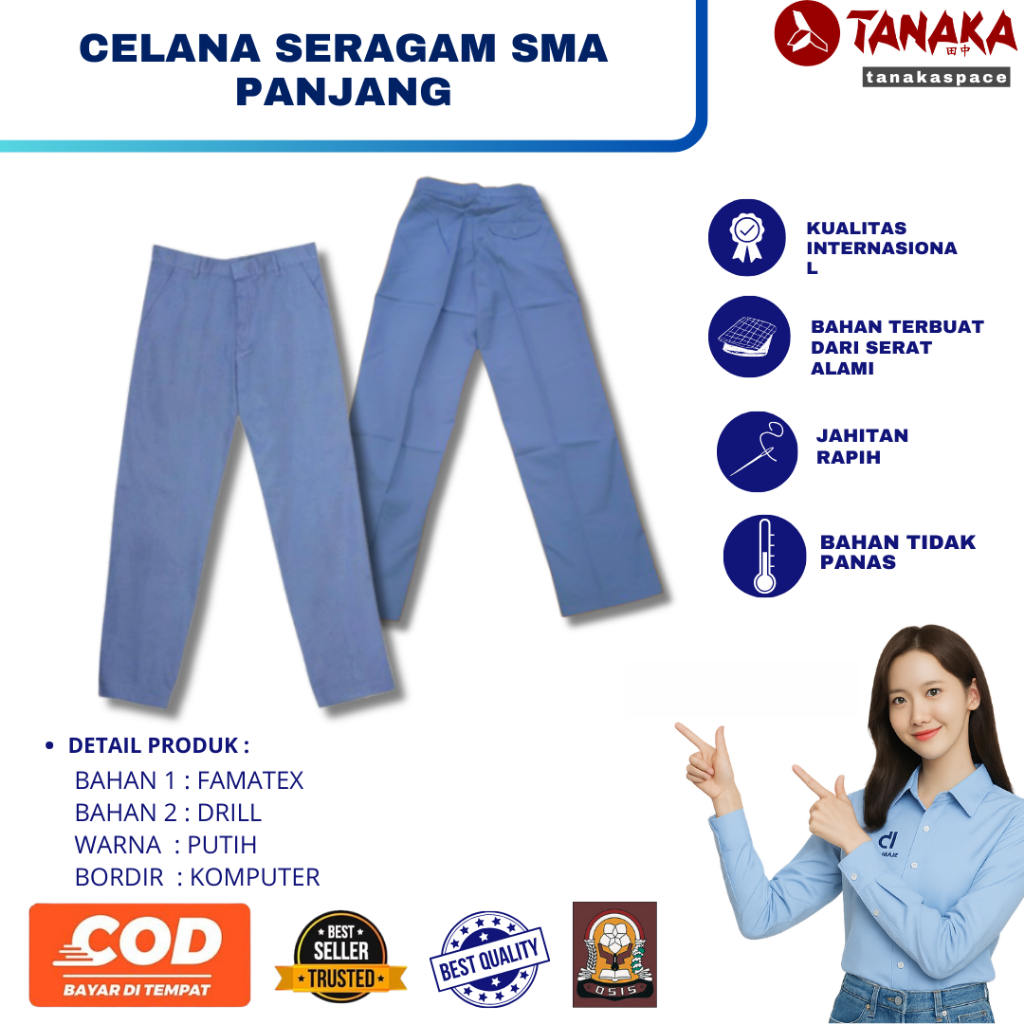 CELANA SERAGAM SMA PANJANG MURAH | CELANA SMA CELANA SERAGAM SMA MURAH BAHAN PREMIUM