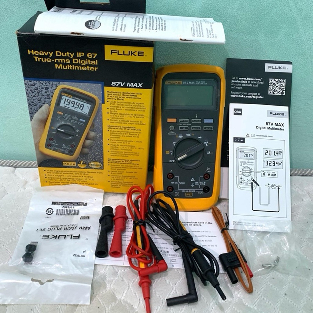 FLUKE 87V MAX TRUE RMS INDUSTRIAL DIGITAL MULTIMETER 87V MAX 87VMAX