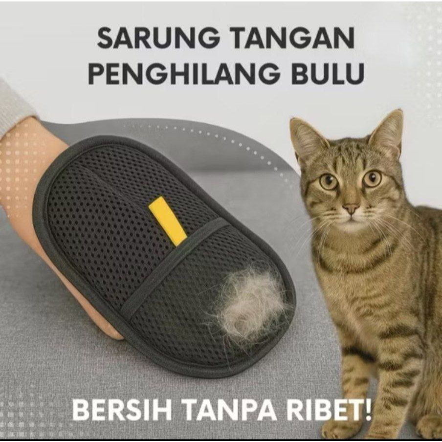 Sarung Tangan pengangkat bulu hewan / pet Hair removal Gloves bhm