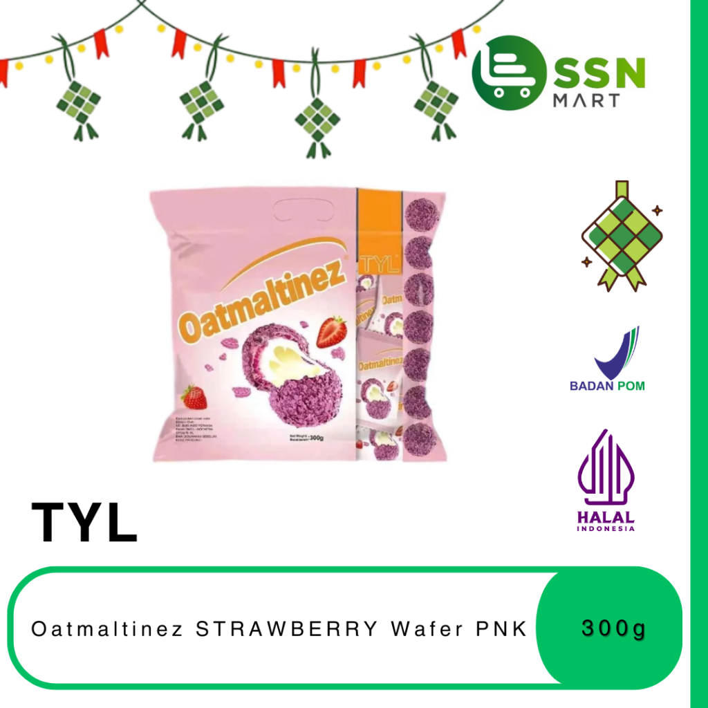 SSNMart TYL Oatmaltinez STRAWBERRY Wafer PNK 300g