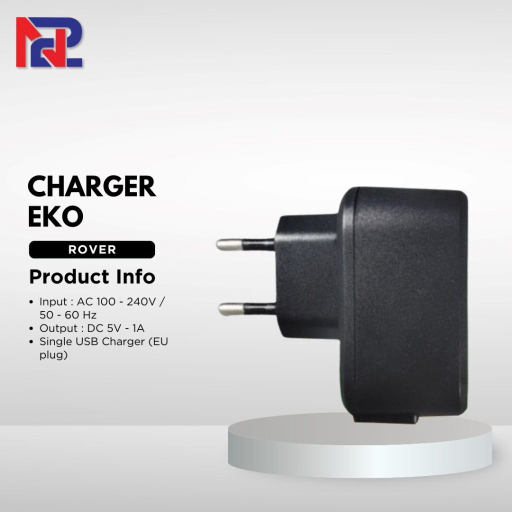 EKO Travel Charger Set Kepala Charger Eko Rover Plus Kabel Data Micro