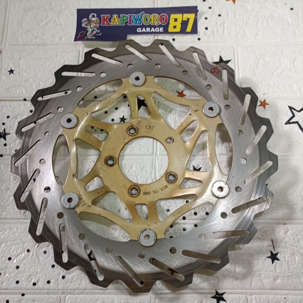 piringan variasi depan Honda Supra x 100 Tiger lama Megapro lama cakram baut 5