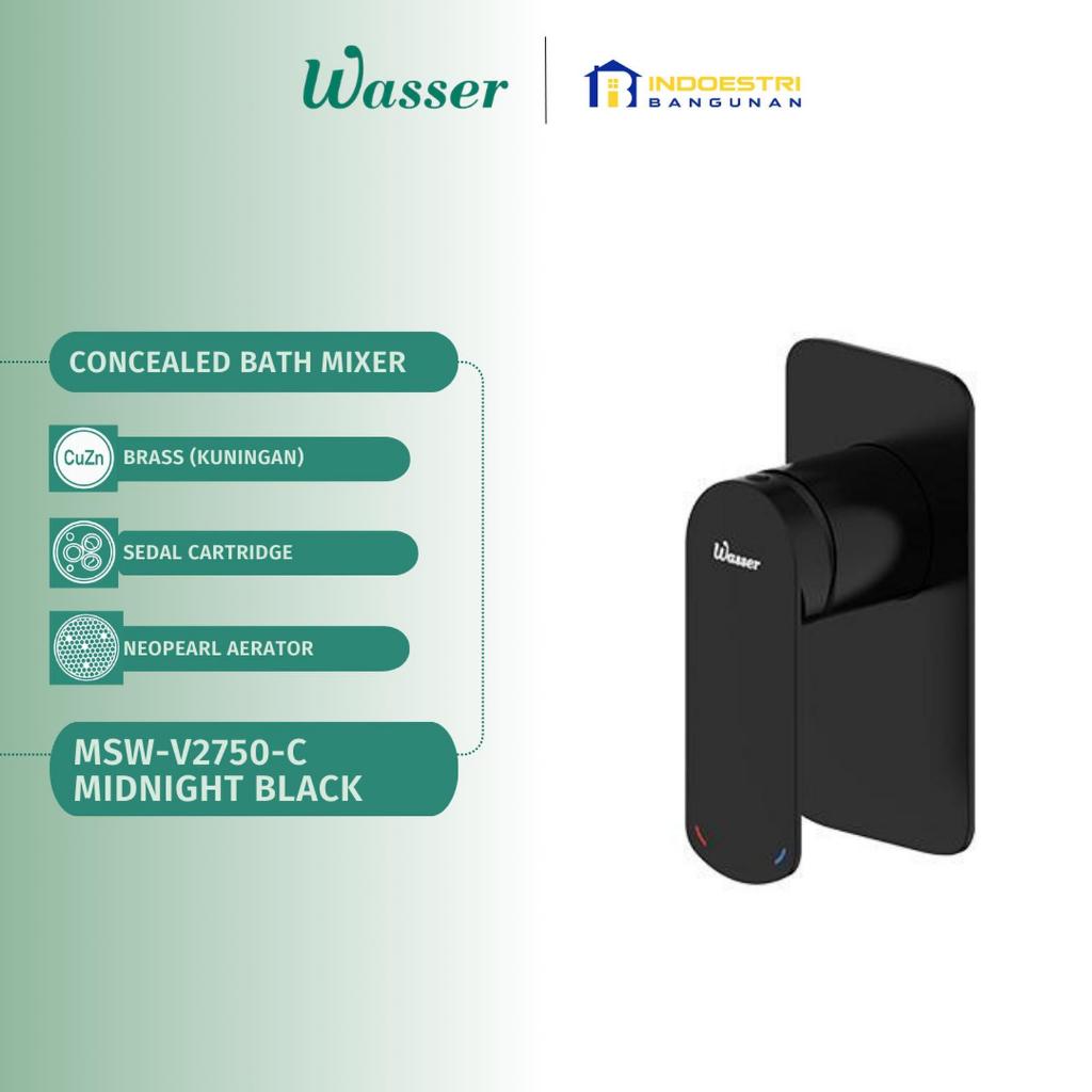 Kran Tanam Shower Mixer Wasser MSW V2750 C Midnight Black / Wasser Concealed Shower Mixer 3 Way