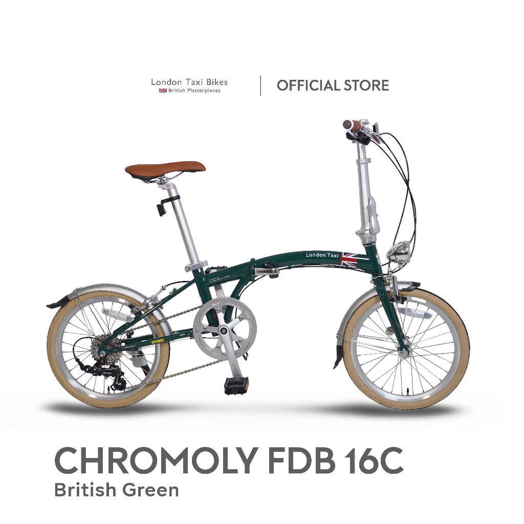 London Taxi CHROMOLY Folding Bike 16 - British Green / Sepeda Lipat 16 Inch