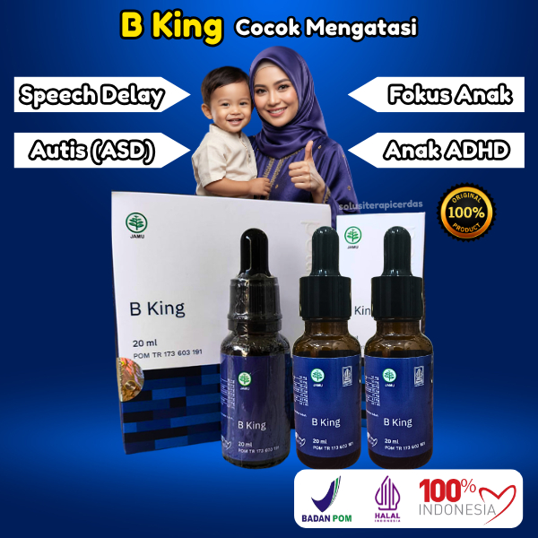 BKING Vitamin Kecerdasan Otak Anak Paket 3 Botol Untuk Penambah Nafsu Makan
