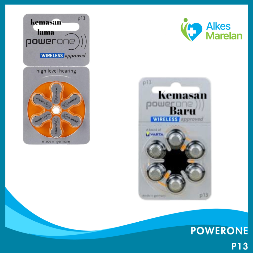 POWERONE - Baterai Alat Bantu Dengar Powerone p13 (P13) / Baterai ABD 13 PowerOne