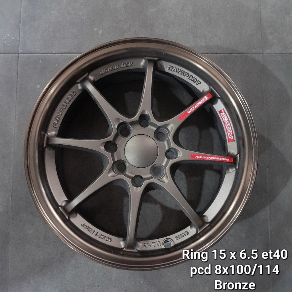 VELG CE28 RING 15 LEBAR 6.5 ET40 PCD 4X100/114 BRONZE