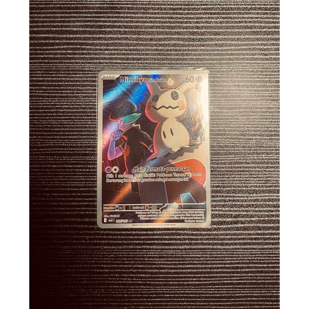 Kartu pokemon tcg indonesia - mimikyu AR Art rare