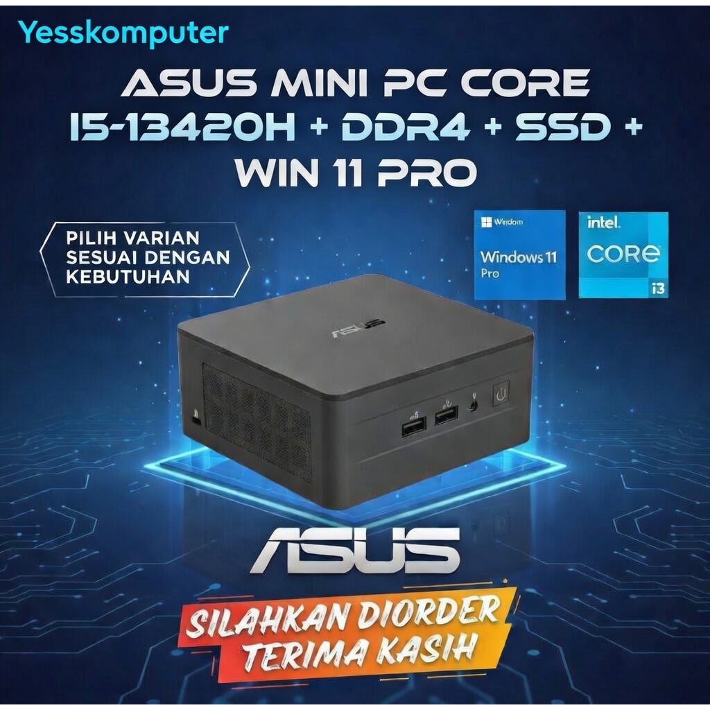 Mini pc Asus Core i5-13420H | ASUS MINI PC | RNUC13ANHH5 | DDR4 | SSD | WIN 11 PRO