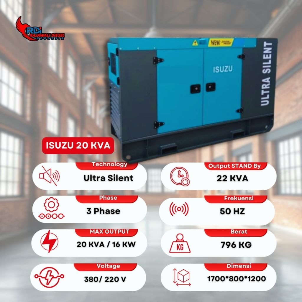 Genset Silent Isuzu 20KVA