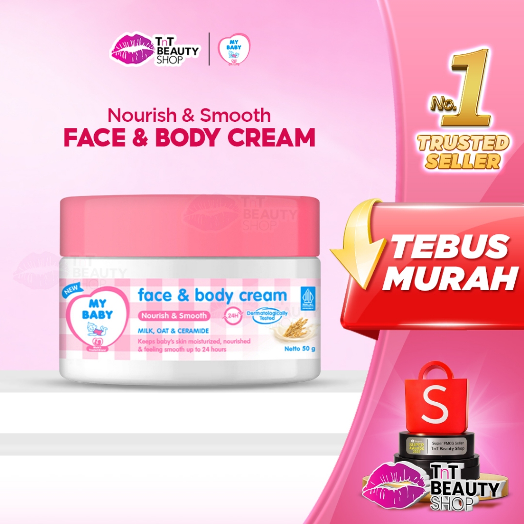 MY BABY Face & Body Cream Nourish & Smooth 50gr  | TnT Beauty Shop
