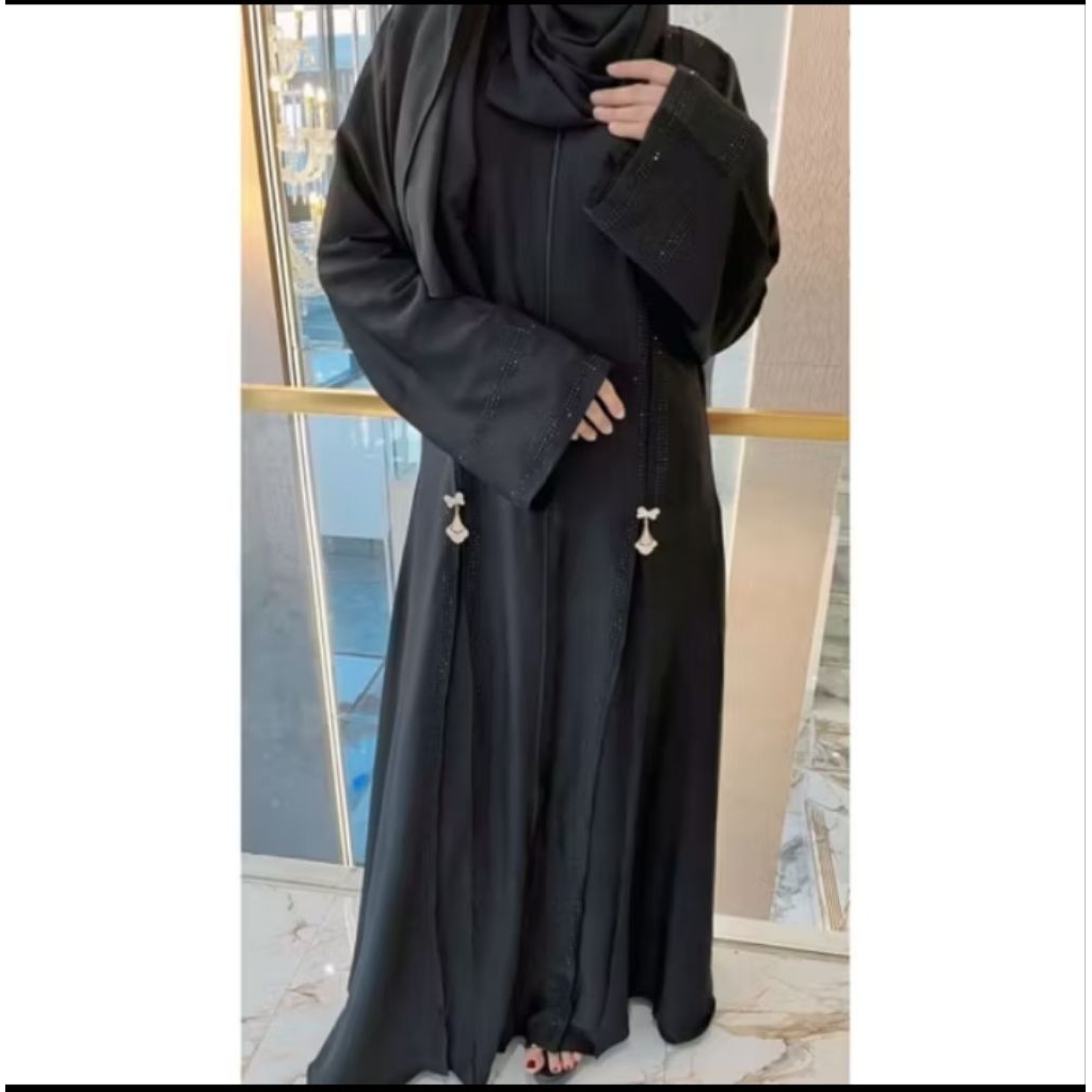 READY ABAYA ALMA SWAROSKI HITAM SIZE S