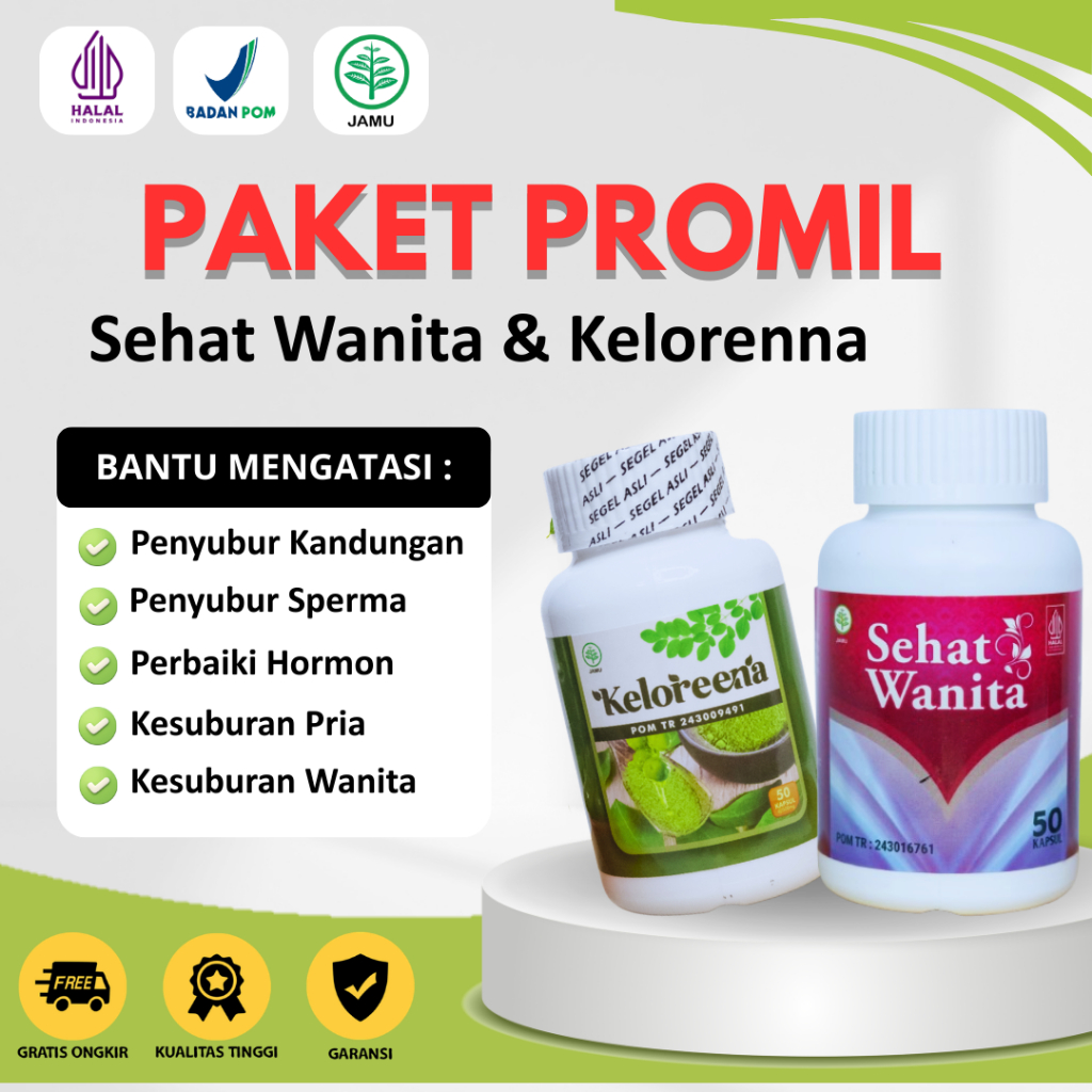 Paket Promil Herbal Sehat Wanita & Kelorenna  Ikhtiar Program Hamil Menjaga Kesehatan Rahim