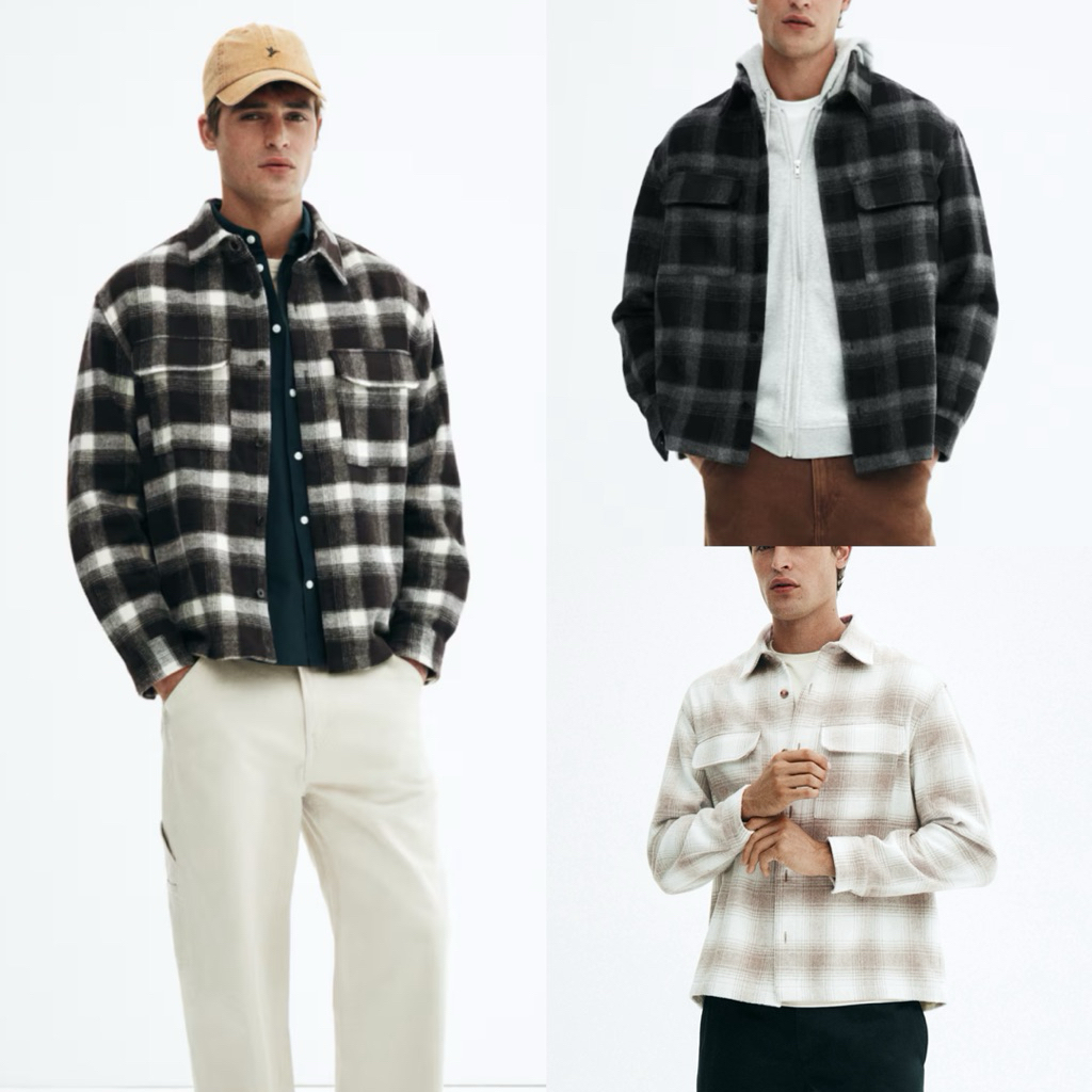 H&M FLANNEL OVERSHIRT / KEMEJA FLANNEL H&M