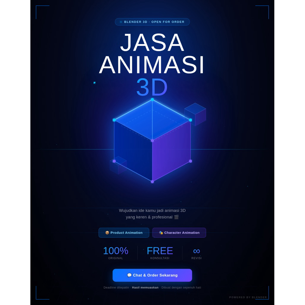 Jasa Animasi 3D Blender - Product & Character Animation