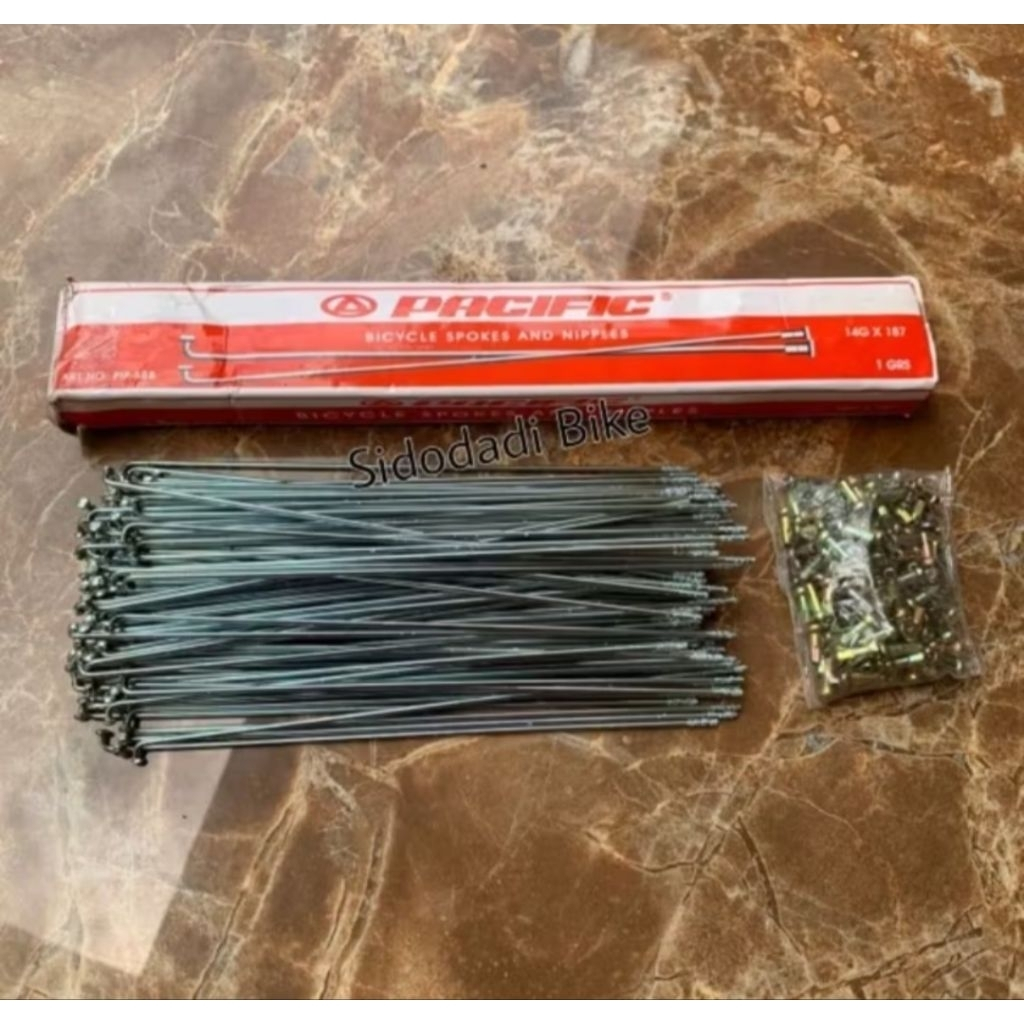 Ruji Jari Sepeda ukuran 12/16/18/20/24/26 × 14 G buat MTB LIPAT MINI BMX MEREK TURANZA DAN PACIFIC