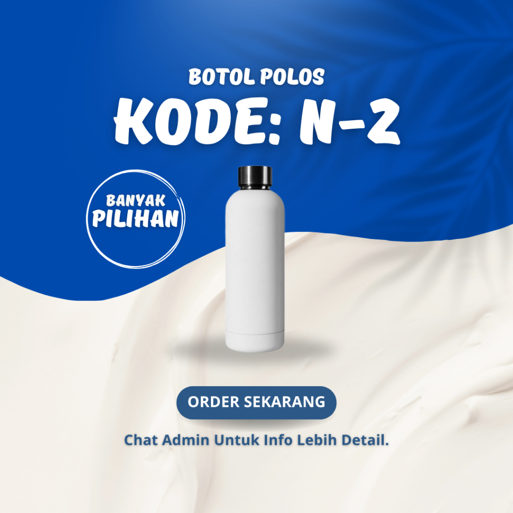 Botol/ Tumbler Six Polos 420 ml || Tanpa Kemasan - Sisi Bening