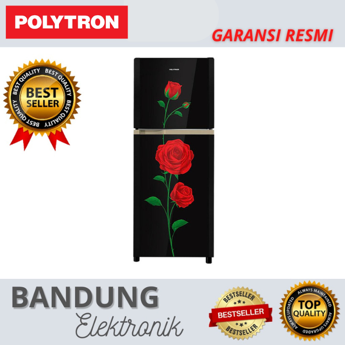 POLYTRON Kulkas 2 Pintu Belleza Varia 210 liter PRM 21CRX - hitam