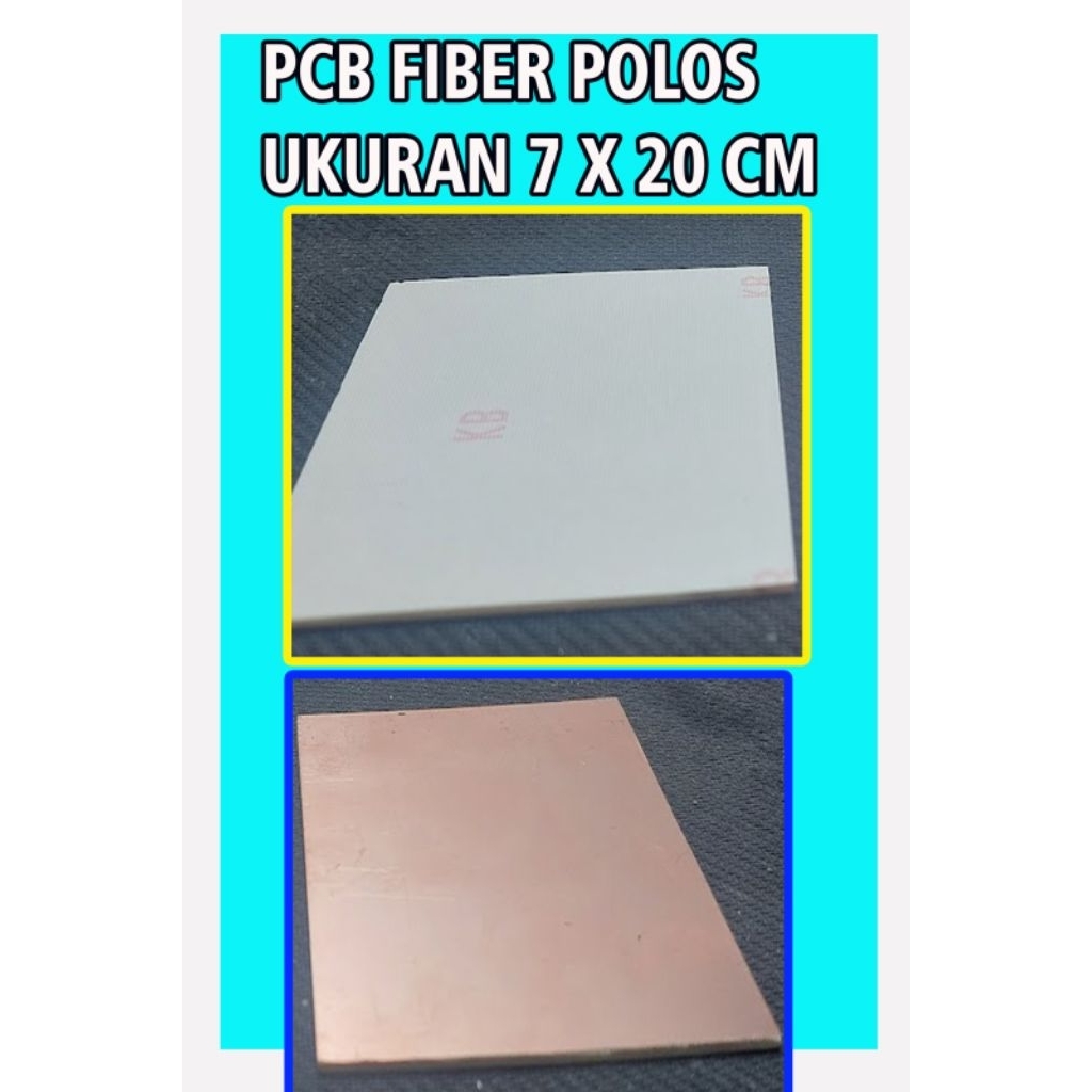 Pcb polos putih berbahan tembaga dan fiber ukuran 7x20 cm