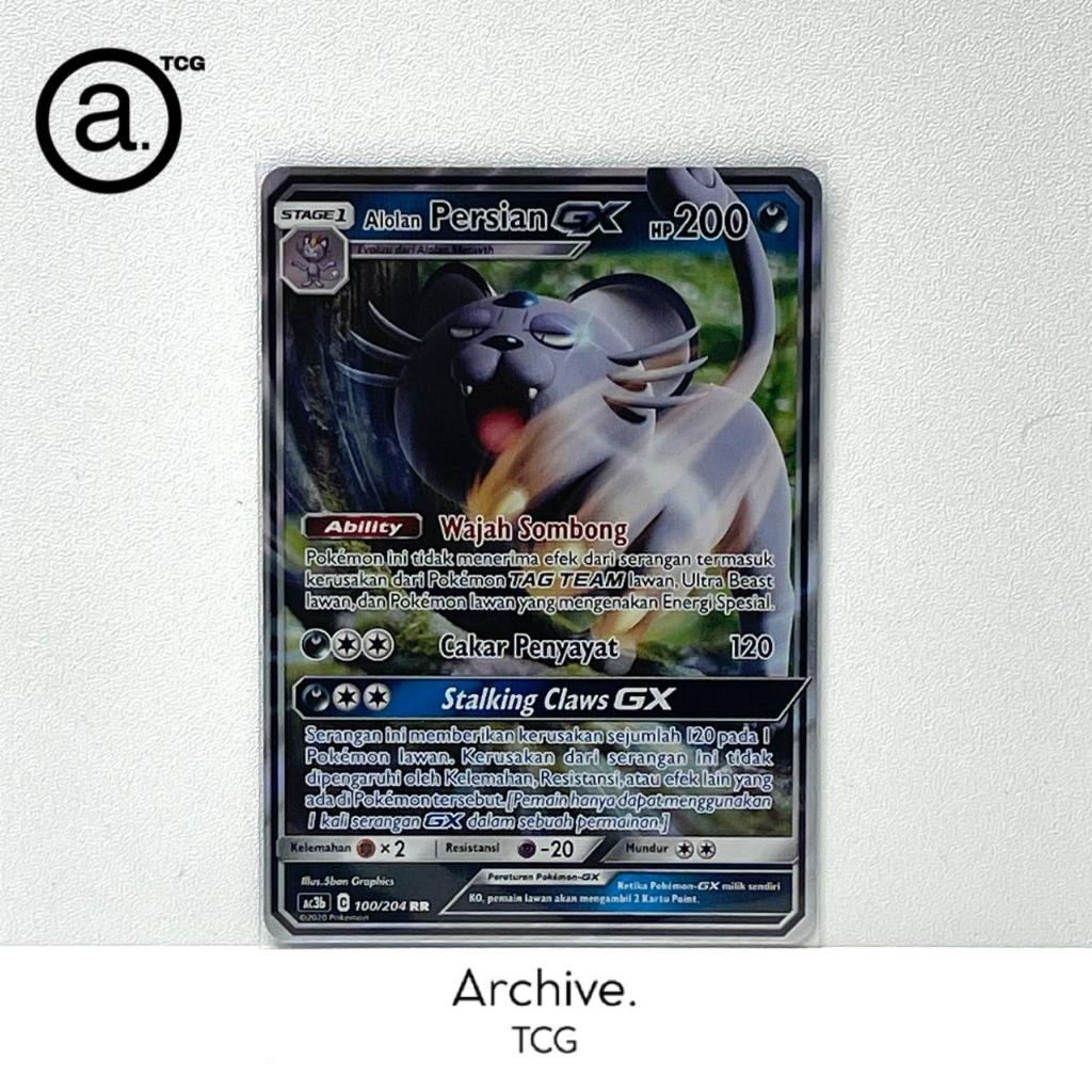 Alolan Persian GX (100/204) Pokemon Indonesia ~ Koleksi TAG TEAM (Set B) AC3B