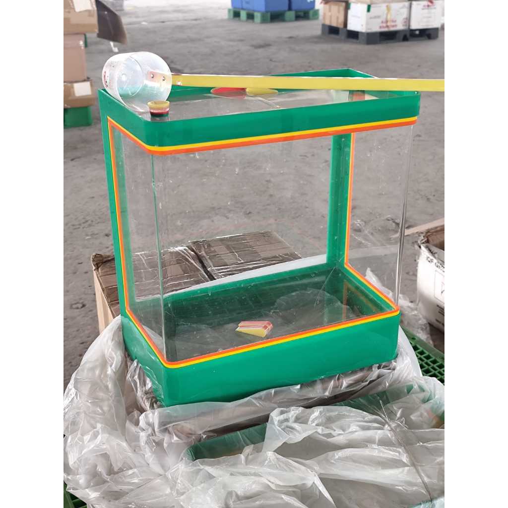Aquarium Es Buah Plastik Akrilik / Toples Es Buah Es Kelapa 30 Liter + Gayung Panjang (NEW)