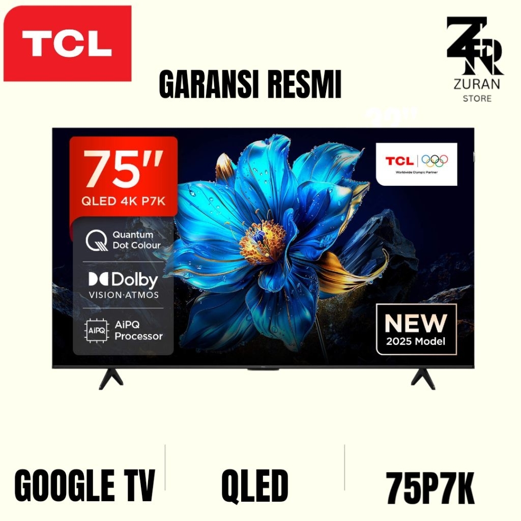 TCL 75P7K 4K GOOGLE TV QLED 75 inch 2025 Series