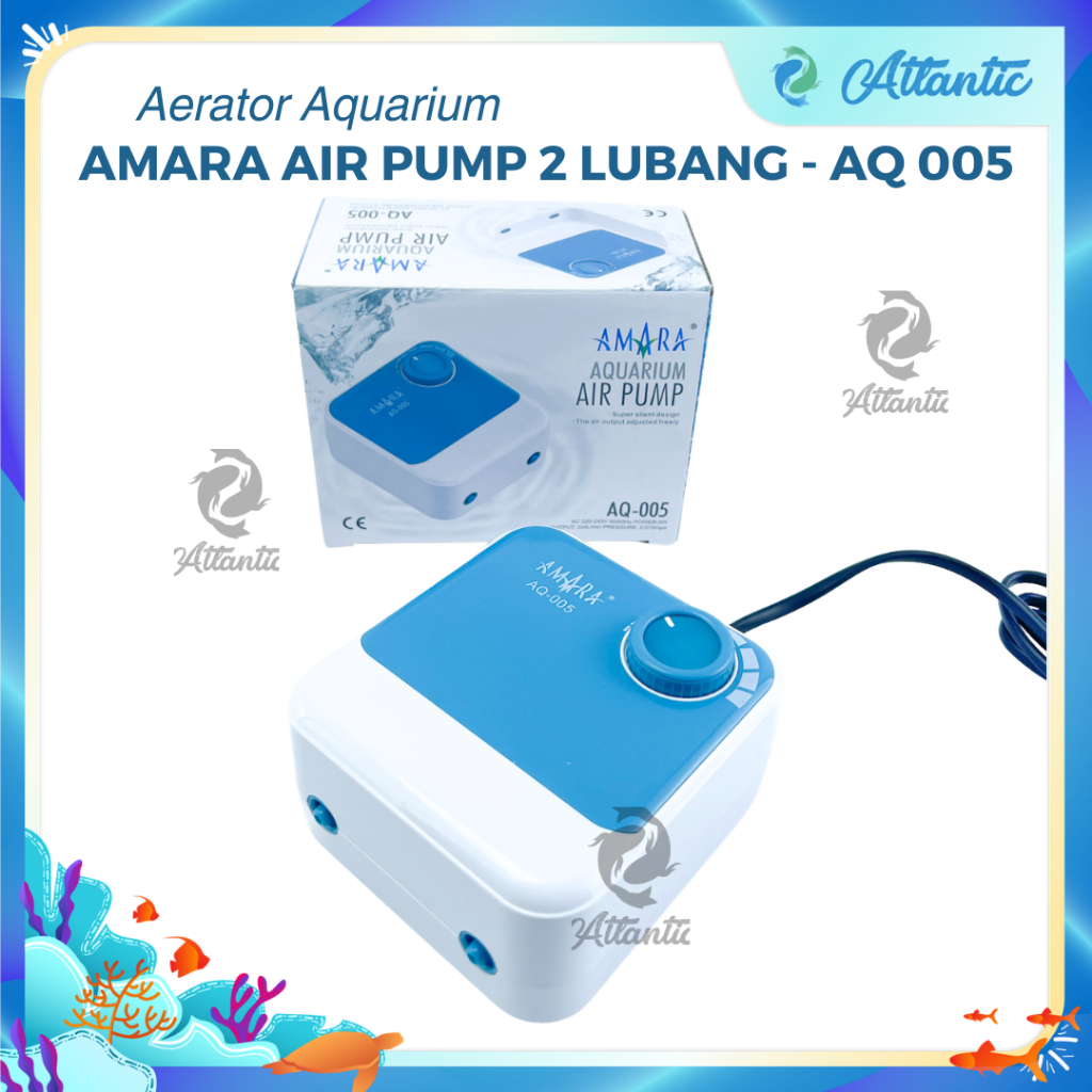 AMARA AQ-005 Air Pump Aquarium Aerator Udara 2 Lubang Aerator Amara