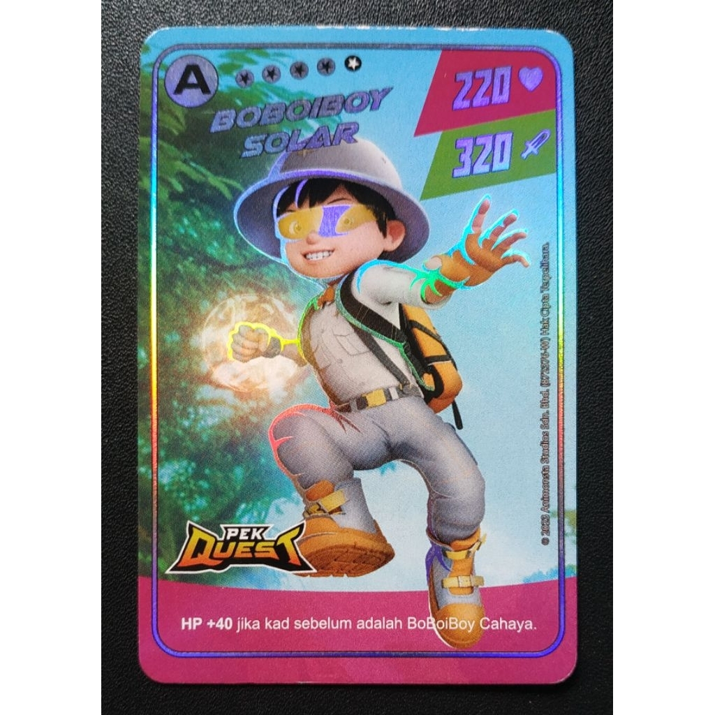 Kartu Boboiboy Pek Quest Champion Cyclone Blazing Malaysia Original Kad Monsta
