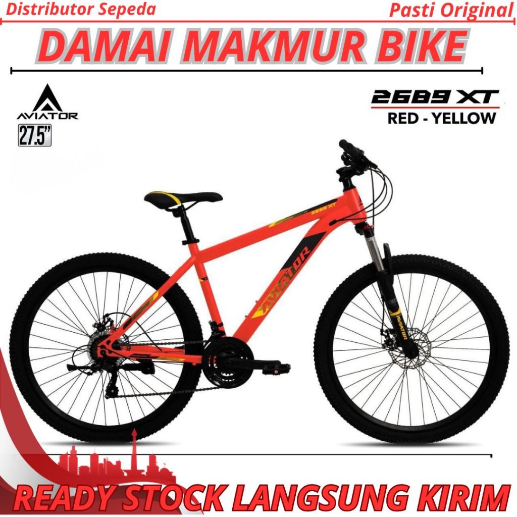 Sepeda Gunung Mtb 27,5 Aviator 2689 XT Fork Lock